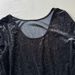 Vintage Y2K Cache velvet Paisley long sleeve Scoop Back Top thumbnail 6