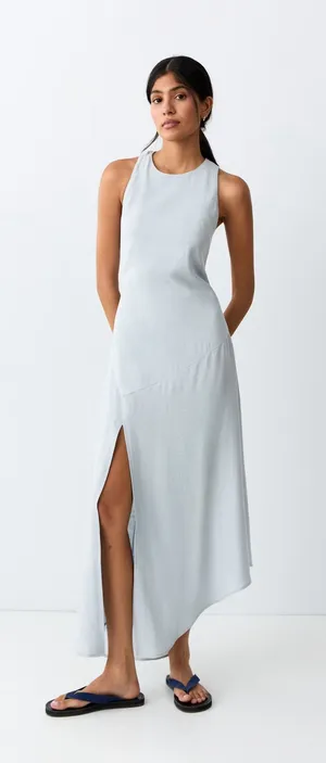 Mango Cross-Back Flowing Dress  thumbnail 1
