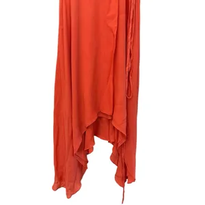 Rebecca Minkoff Wrap Midi Dress Orange‎ Size XS Sleeveless Open Sides C8-0 thumbnail 9