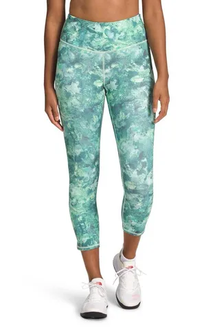 THE NORTH FACE Elevation 7/8 Lime Cream Leggings Womens Small thumbnail 1