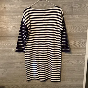J.Crew Navy Blue and White striped Dress small‎ thumbnail 3