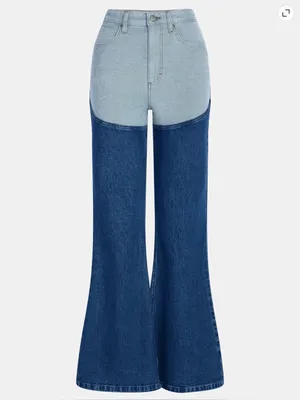 LEE Denim Chaps Jeans Two Tone Light Wash Dark Wash Butt Enhancing Stretch 0 NWT thumbnail 5