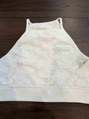 aerie White Lace Sports Bra Size XS NWT - C53-017 thumbnail 3