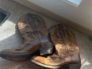 Laredo Men’s 7.5D Brown Leather Cowboy Boots Distressed Western thumbnail 7