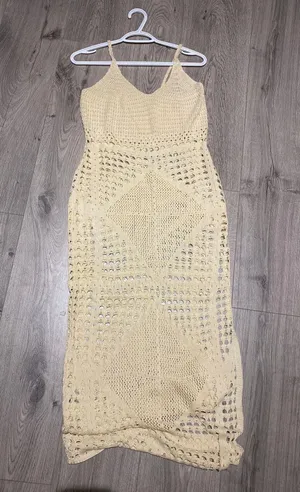 Cream Crochet Maxi Dress thumbnail 1