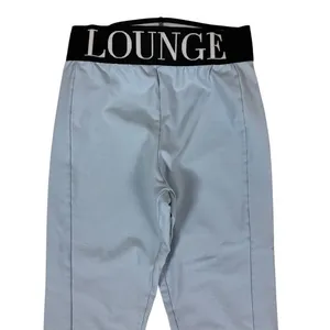 Lounge Leggings Small‎ Blue High Waisted Elastic Waist Active Casual thumbnail 2