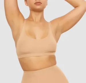 NWT Skims Jelly Sheer Scoop Neck Bralette in Sienna thumbnail 1