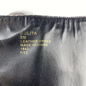 Ralph Lauren Sulita Harness Riding Boots Size 8‎ Black Brown Leather Knee High thumbnail 9
