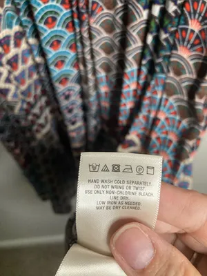 Maeve Multicolored Fan-Print V-Neck Long Sleeve Dress thumbnail 8