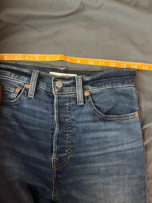 Levi’s Ribcage Straight Ankle Women's dark wash blue Jeans button fly size 27 thumbnail 10