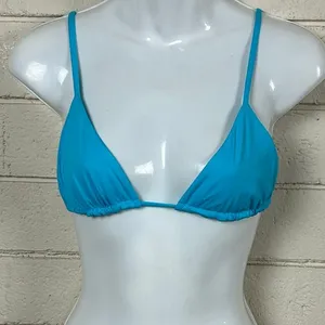 Frankie’s Bikinis Blue Triangle Bikini Top size M thumbnail 4