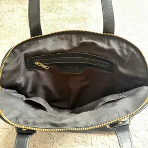faux leather black Bebe shoulder bag with gold hardware and stud accents thumbnail 3