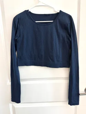 Lululemon Ebb to Street Long Sleeve True Navy Size 12 thumbnail 3
