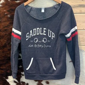 Alternative Apparel Gray Sweatshirt with Red and White Accents Size Large thumbnail 1