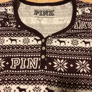 PINK Victoria's Secret Black and White Pajama Top thumbnail 3