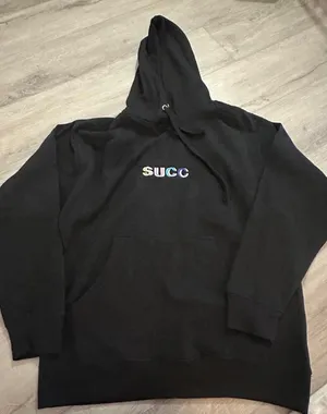 SUCC Rainbow Logo Black Hoodie - Size Medium Step up your streetwear game with this SUCC thumbnail 1