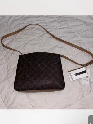 Nine West Brown Monogrammed Crossbody with Tan Strap thumbnail 2