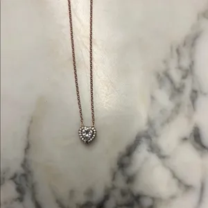 Pandora Sparkling Heart Collier Necklace 14k rose gold plating thumbnail 2