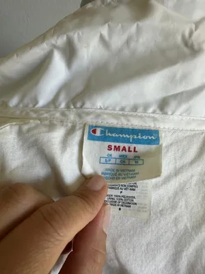 Champion Cropped Snap Button Jacket White Size S thumbnail 8