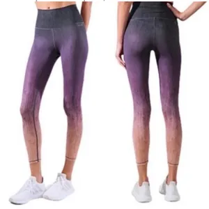 AR-33 Alpha High Waist Gray Purple Ombré Womens‎ SZ Medium Athletic Leggings NEW thumbnail 2