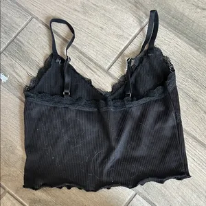 Black Lace Trim Cami Top thumbnail 3