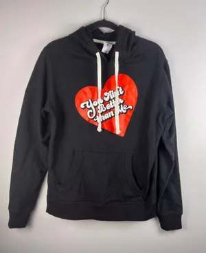 I Think Not Podcast You Ain’t Better Than Me Hoodie Small Black DistRict Merch thumbnail 1