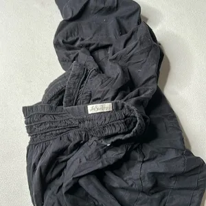 LoveShackFancy Black Tiered Cotton Midi Skirt thumbnail 2