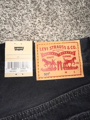 Levi's 501 High Rise Original Shorts Black Distressed Frayed Hem Size 25 thumbnail 4
