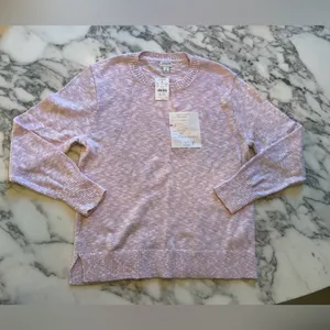 NWT J Crew Women's Lilac Purple Beach Sweater Crew Pullover Coastal Casual S thumbnail 3