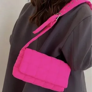 Pink Quilted Crossbody Puffer Shoulder Bag Handbag Nwt thumbnail 8