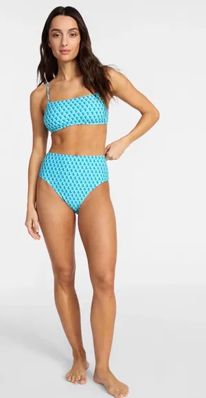 High waisted geo print bikini thumbnail 1
