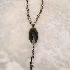 Lia Sophia Vintage Green Beaded Necklace thumbnail 2