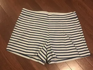 NWT J. Crew Nautical Navy Striped Shorts Sz4 thumbnail 1