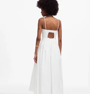 Madewell Cotton Drop Waist Poplin Maxi Dress thumbnail 2