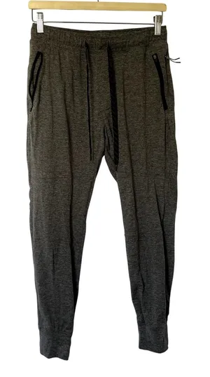 American Eagle NY USA 77 gray jogger sweatpants elastic waist women's‎ size S thumbnail 1