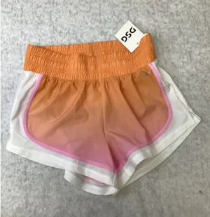 DSG‎ Womens Stride High-Rise Running Shorts Orange Pink Ombre XS New thumbnail 1