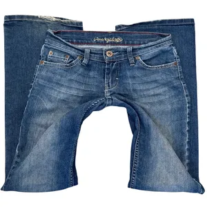 American Eagle Low Rise Y2K Bootcut Jeans Medium Wash Blue Denim Size 4 Reg thumbnail 1