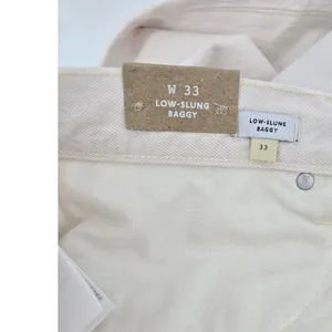 Madewell Low-Slung Baggy Jeans Womens 33 Bone White NS358 100%‎ Cotton NWT thumbnail 5