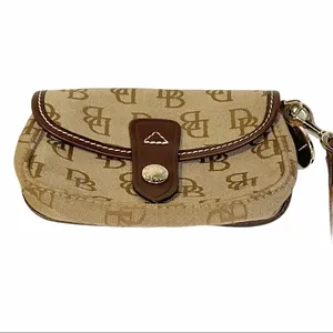 Dooney & Bourke Brown Accessory Snap Pouch Wristlet‎ thumbnail 2