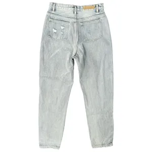 White Fox Light Wash High Rise Distressed Denim Straight Mom Jeans Size S 26" thumbnail 7