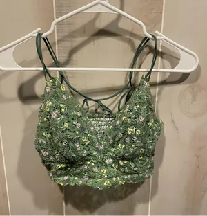 Cute avocado lace floral stretchy coquette bralette Pink Victoria’s Secret Large thumbnail 1