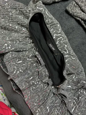 Do + Be silver sequin dress with black undershirt Size S #party #glamour thumbnail 2