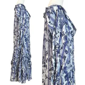 Free People Dainty Ruffle Cottage Garden Wonders Maxi Dress in Blue Combo Small thumbnail 7