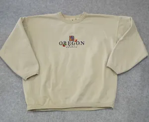 Vintage Medium Oversized Tan Oregon Wine Country Embroidered Crewneck Sweatshirt thumbnail 1