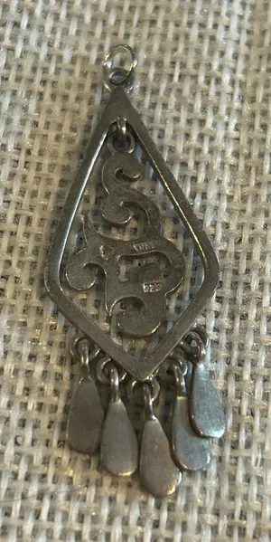 Z68 pendant 925 sterling silver 1 3/4 inch thumbnail 1