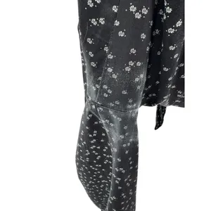VETTA The Two Piece Apron Jumpsuit Size 18 Black Floral‎ Convertible Organic USA thumbnail 7