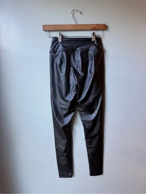 Offline by Aerie Black Faux Leather High Rise Leggings Size Medium thumbnail 3