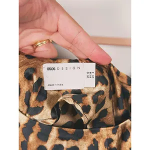 Y2K ASOS Womens Leopard Print Maxi Dress Size 6 Brown Glam Party Night Out thumbnail 4
