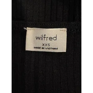 Aritzia Wilfred Sweater‎ Women XXS Black Pearl Button Ribbed Knit Top Whimsigoth thumbnail 9