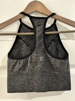 Betsey Johnson Performance Racerback Sports Bra Gray Size S thumbnail 6
